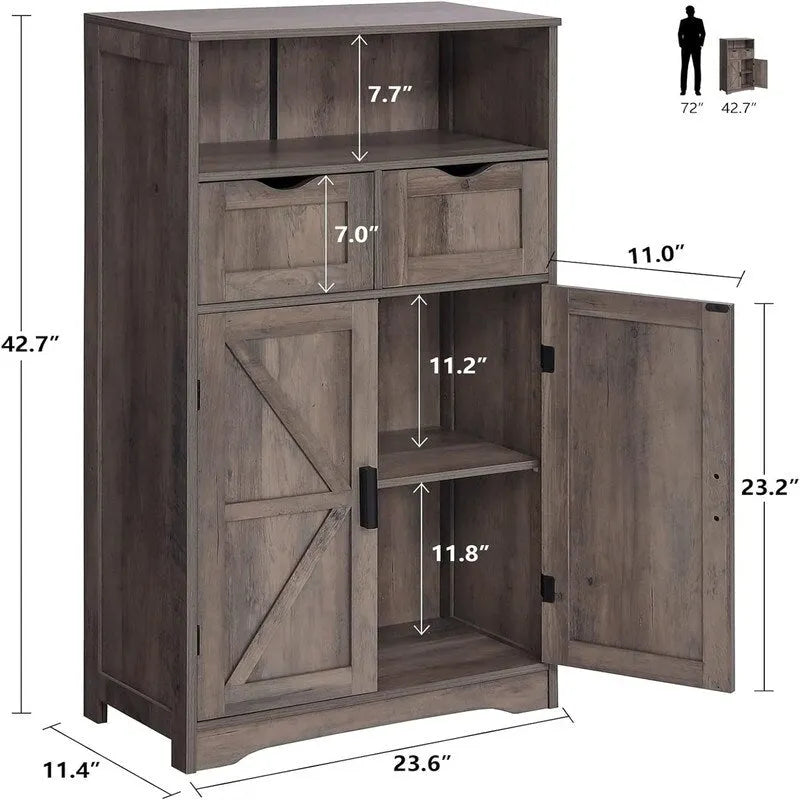 Unterschrank mit 2 Türen und 2 Schubladen - 11.4D x 23.6W x 42.7H