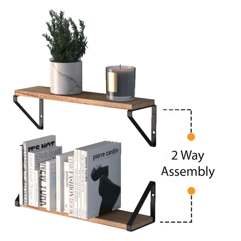 17 Inch Long, 4.5 Deep Wooden Floating Shelves, Shelf for Kitchen