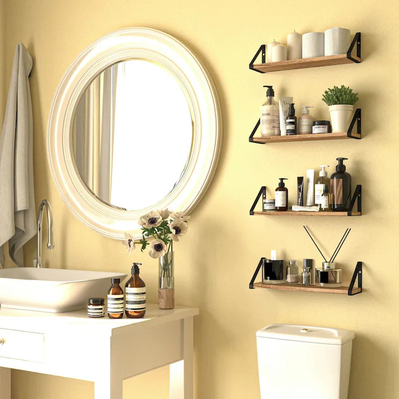 17 Inch Long, 4.5 Deep Wooden Floating Shelves, Shelf for Kitchen