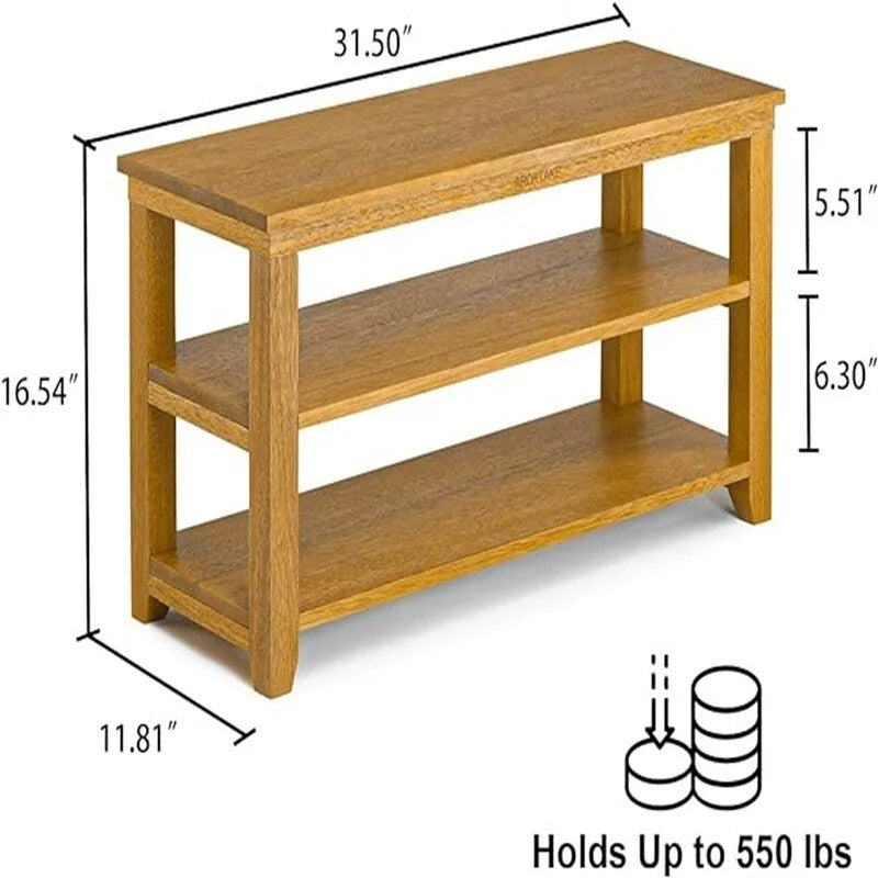 Panca in legno a 2 livelli per impieghi gravosi - 11.81D x 31.5W x 16.54H