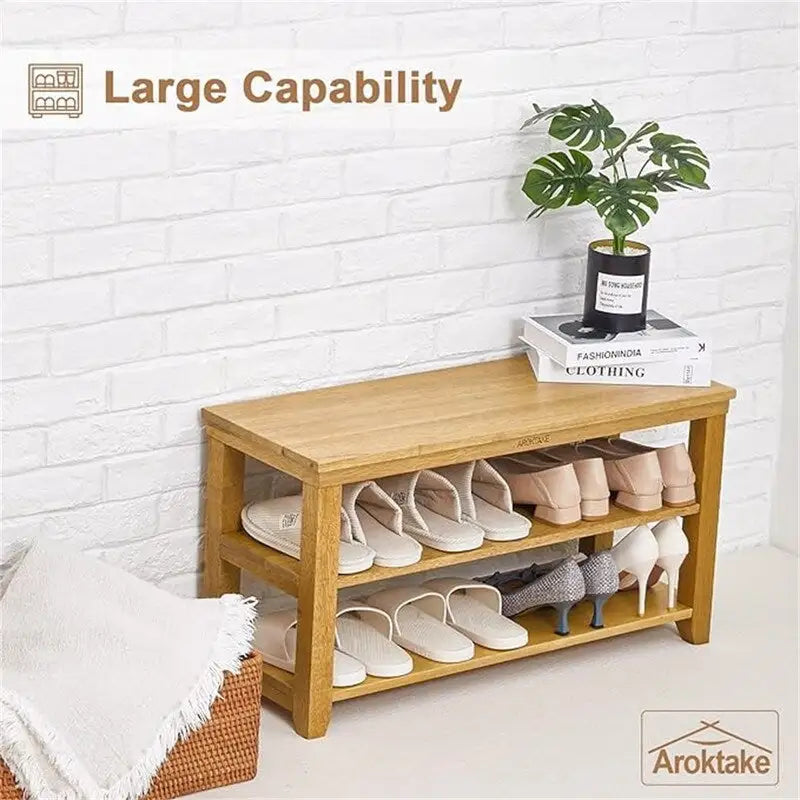Panca in legno a 2 livelli per impieghi gravosi - 11.81D x 31.5W x 16.54H
