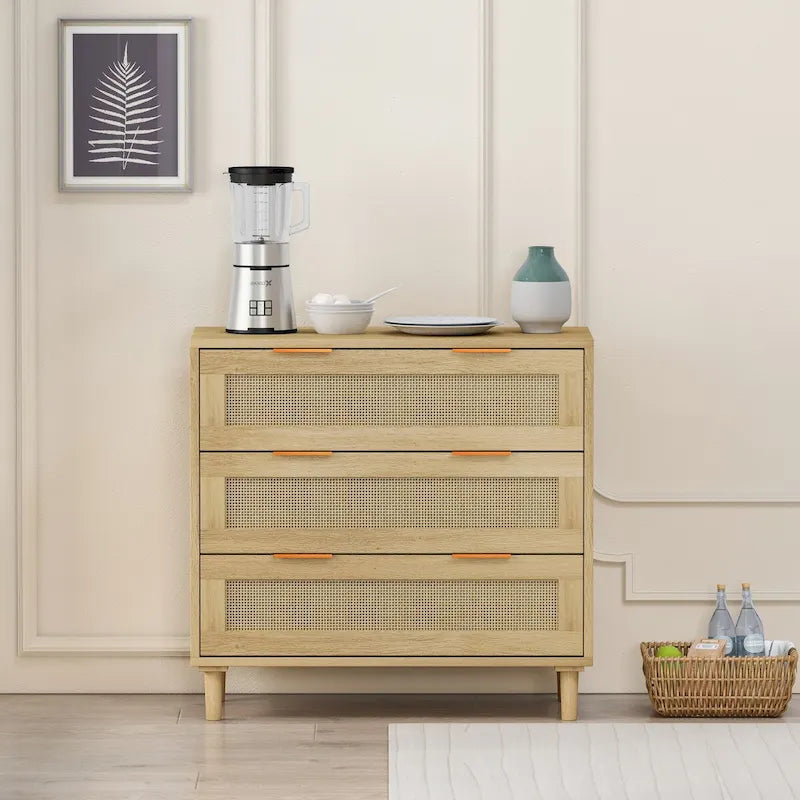 31.50L Rattanschrank mit 3 Schubladen