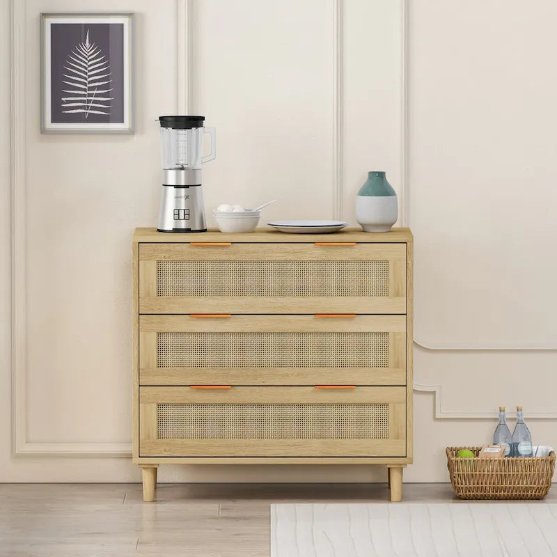 31.50L Rattanschrank mit 3 Schubladen