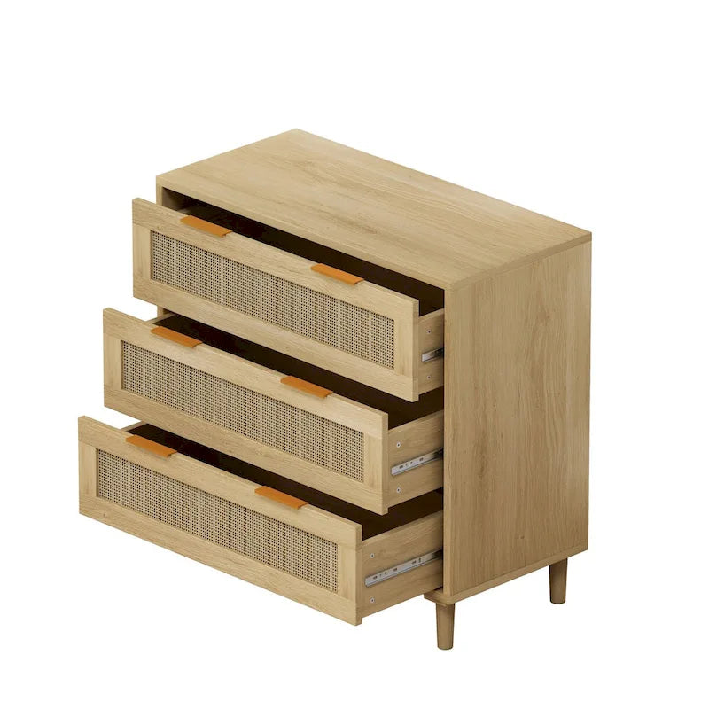 Armoire en rotin de 31.50L à 3 tiroirs