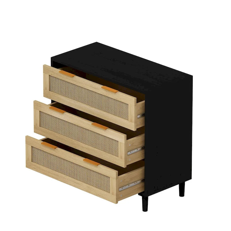 Armoire en rotin de 31.50L à 3 tiroirs