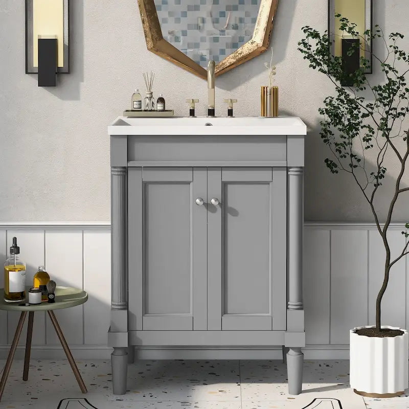 Meuble-lavabo de salle de bains à vasque simple