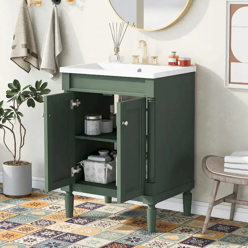 Meuble-lavabo de salle de bains à vasque simple