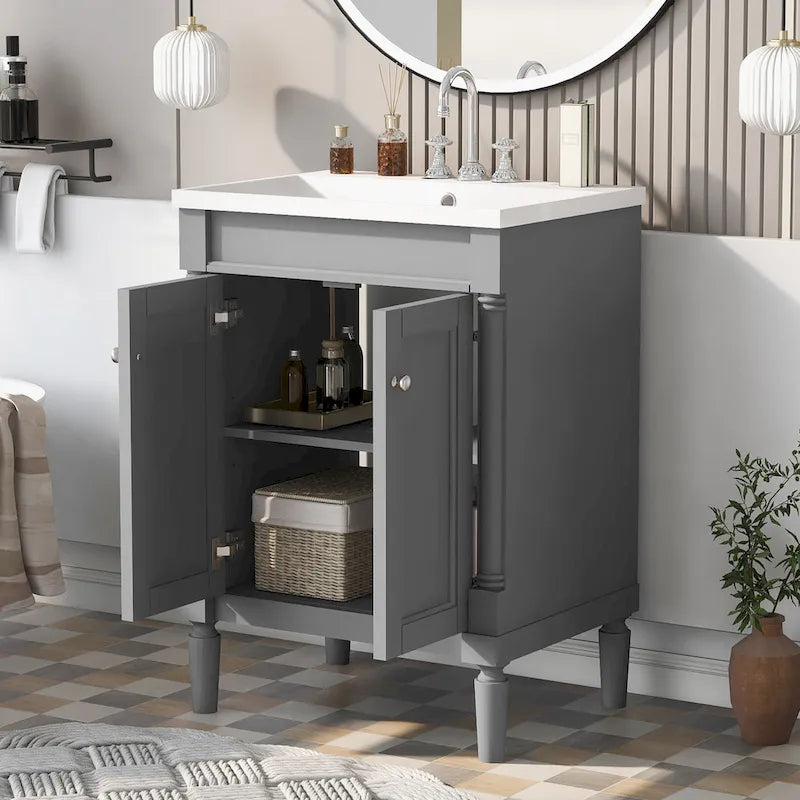 Badezimmer-Waschtisch mit einem Waschbecken