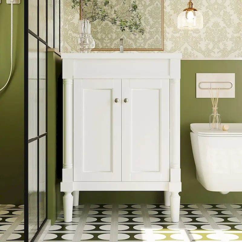 Badezimmer-Waschtisch mit einem Waschbecken