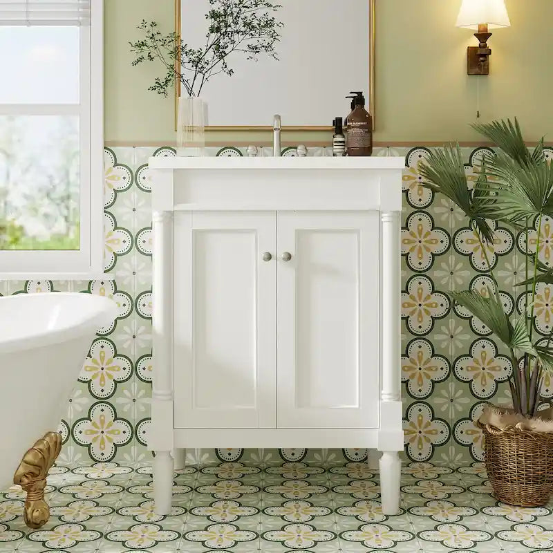 Badezimmer-Waschtisch mit einem Waschbecken