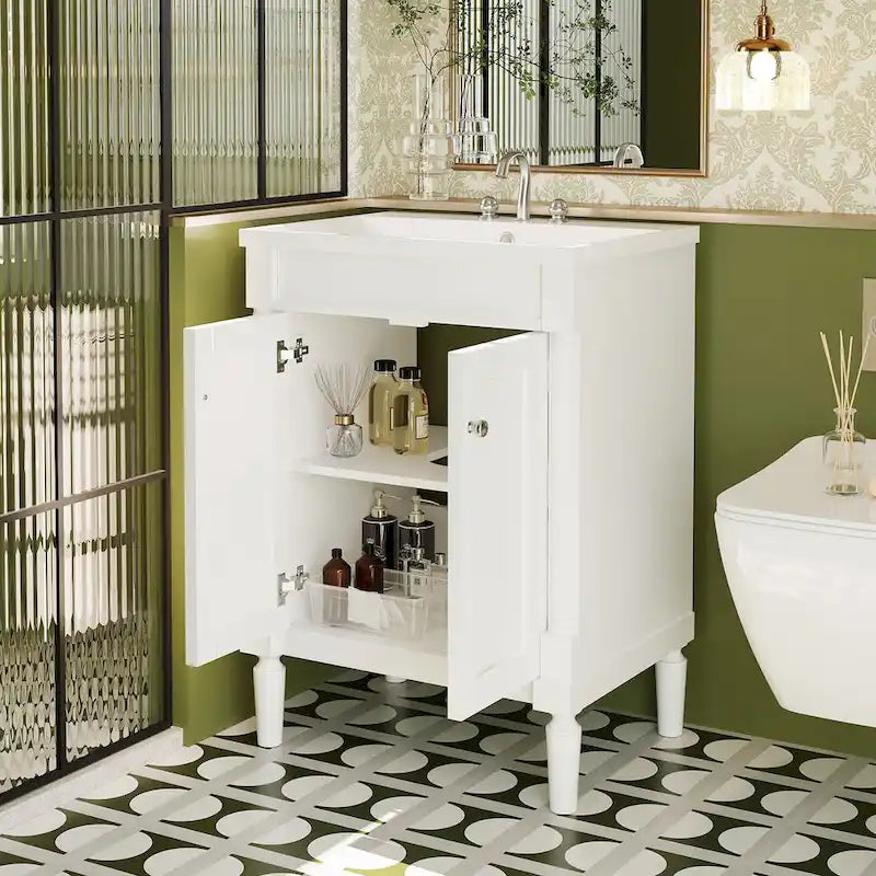 Badezimmer-Waschtisch mit einem Waschbecken