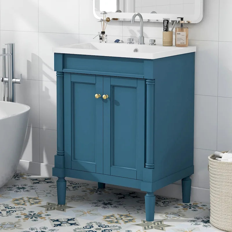 Badezimmer-Waschtisch mit einem Waschbecken