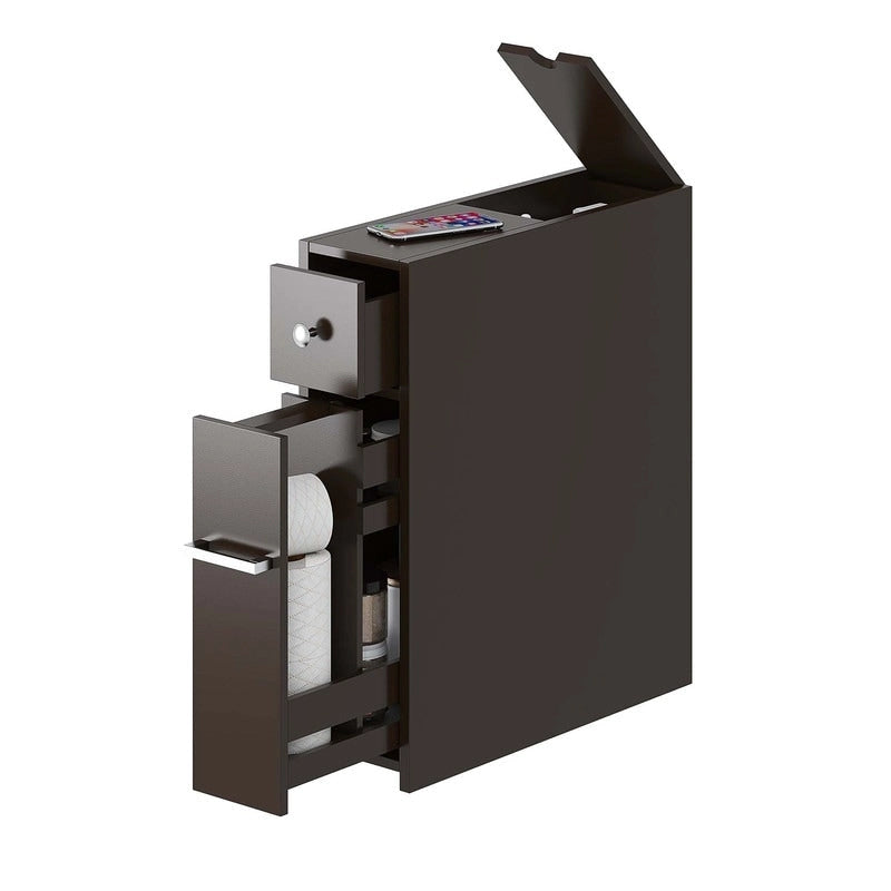 Armoire de rangement fine pour salle de bains - 19.69D x 6.45W x 22.83H