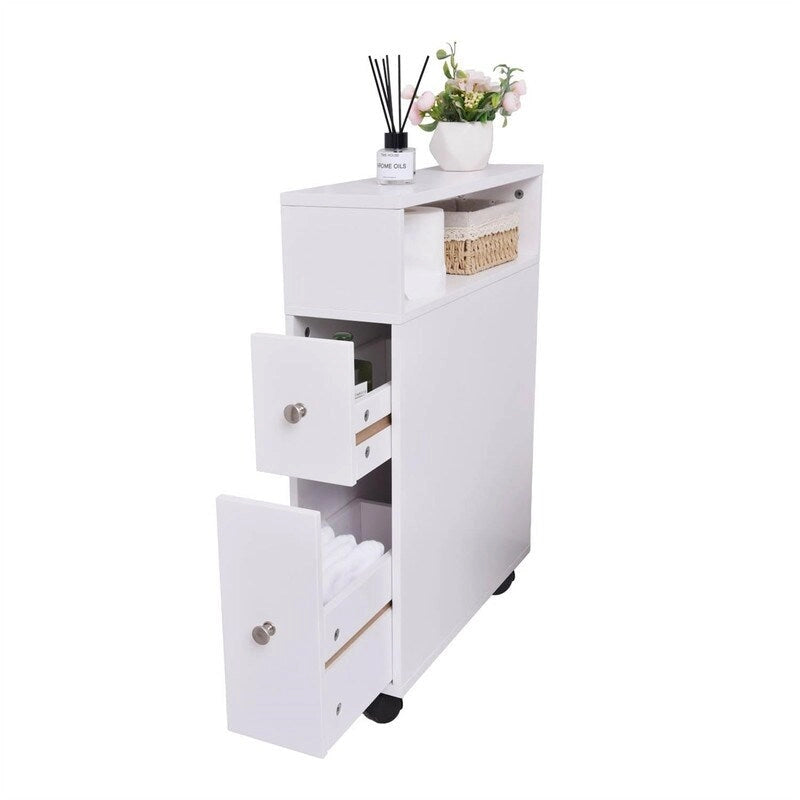 Armoire de rangement fine pour salle de bains - 19.69D x 6.45W x 22.83H