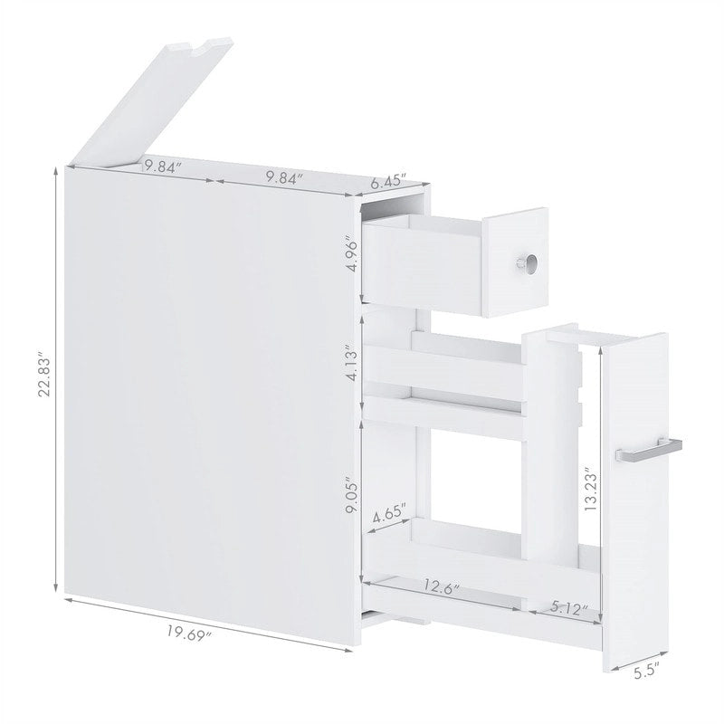 Schmaler Badezimmerschrank - 19.69D x 6.45W x 22.83H