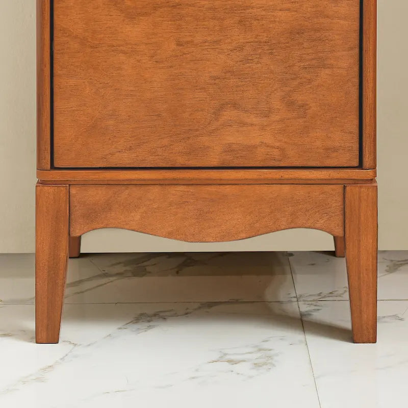 Armoire basse moderne de salle de bains et armoire à linge avec étagères réglables, laiton antique (14.5 x 12.6 x 35.7)