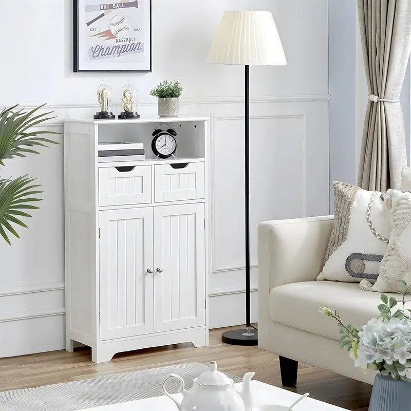 Armoire de rangement de salle de bains à 2 tiroirs - 12D x 24W x 41H