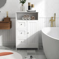 Armoire de rangement de salle de bains sur pied avec 3 tiroirs et 1 porte