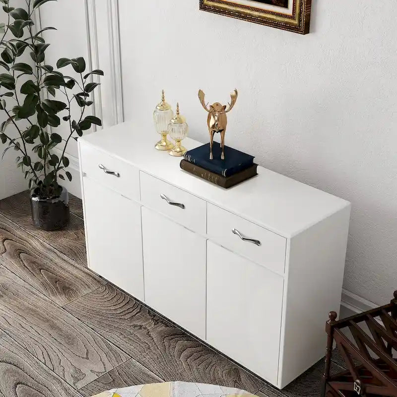 Table d’appoint à trois portes - Blanc
