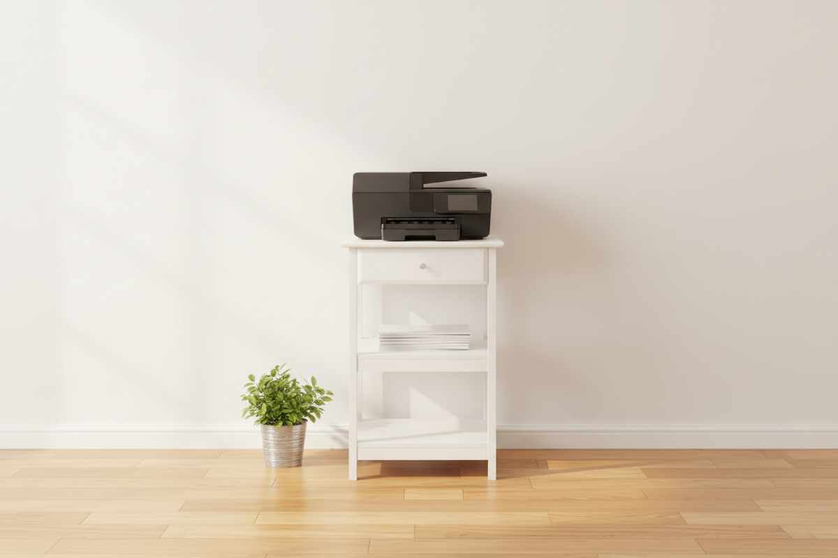 Printer Stand Flush Against Wall